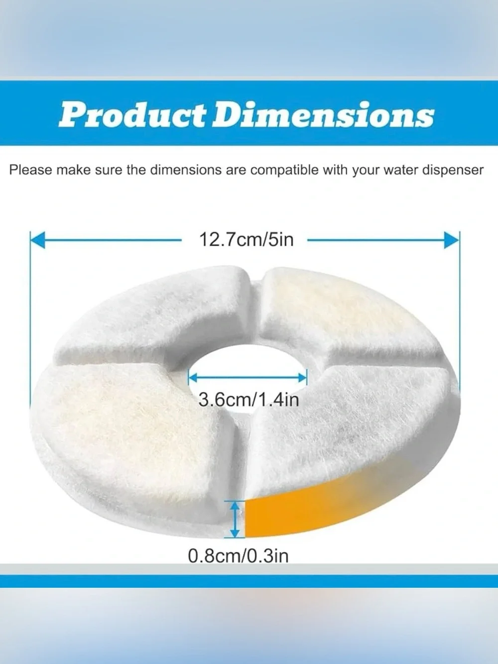 10-Pack Pet Fountain Replacement Filters - Brown Box
